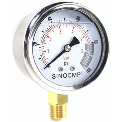 PG600 GLYCERINE FILLED PRESSURE GAUGE 6 BAR