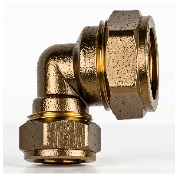 Compression Brass 90 Degree Elbow CXC 22mm x 15mm SABS