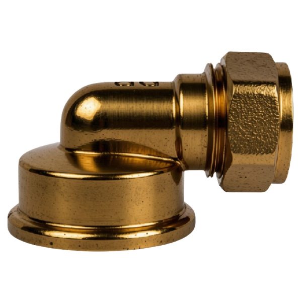 Compression Brass 90 Degree Reducing Elbow CXFI 15mm x 3/4" SABS