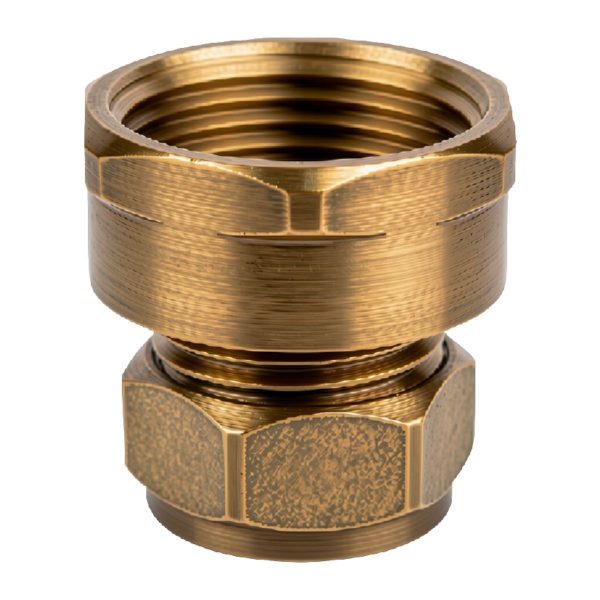 Compression Brass Reducing Coupler CXFI 15mm x 3/4" SABS