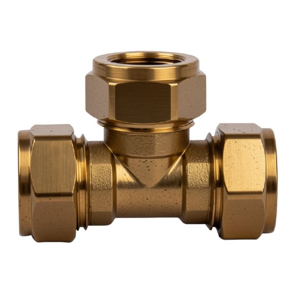 Compression Brass Tee CXCXC 22mm SABS