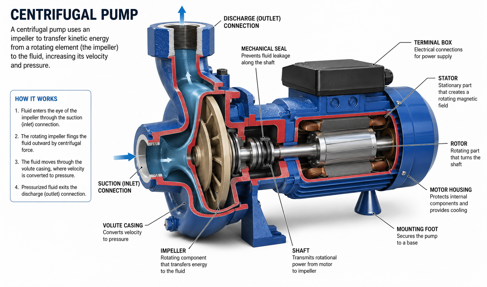 Stream SCPM158 0.75kW 230V Centrifugal Pump - Image 4