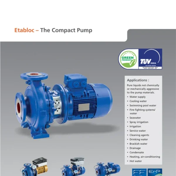 Alternative view of KSB Etabloc 050-032-160 End suction Pump 3kW IE1 IP55