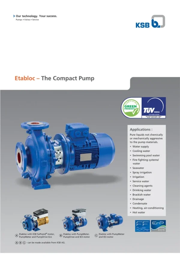KSB Etabloc 065-040-160 End suction Pump 3kW IE1 IP55 - Image 2